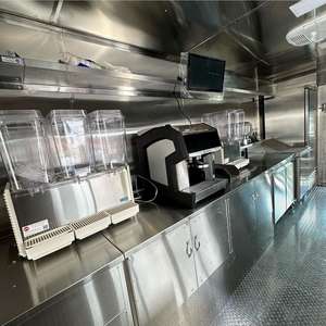 Commercial Street <b>Mini</b> Mobile 4-Wheel Fast <b>Food</b> Truck White Small Stainless Steel Hotdog Ice Cream Full Kitchen Equipment Rust - Product Image 4