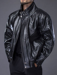 Veste en cuir à capuche pour hommes OEM broderie en toile vente en gros design contemporain finition lisse doublure confortable logo personnalisé - Product Image 4