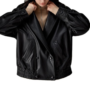 Chaqueta Acolchada de Piel de Oveja y Lona para Mujer, de Alta Calidad, Novedad, Casual, Impermeable, Personalizable OEM - Product Image 4