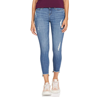 Jean slim taille haute extensible personnalisable pour femme, couleur unie, style streetwear, respirant et écologique