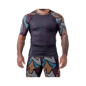 Nouvel Arrivage : Rashguard d'entraînement extérieur pour hommes, idéal pour BJJ, MMA, Boxe, Jiu Jitsu, Kimono de Jiu Jitsu et les arts martiaux - Product Image 1