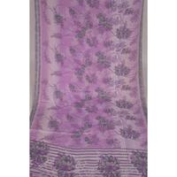 Saree en soie d'art indien vintage 5 Yard Boho imprimé fleur tissu de couture utilisé vêtements soie viscose Saree