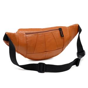 Riñonera de cuero marrón elegante para mujer, riñonera de cuero de hombro de diseñador compacto para vacaciones y aspecto de viaje - Product Image 5