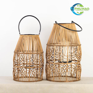 Armonía entre el medio ambiente y el arte: candelabros de farol de bambú de ratán tejido decoración del hogar restaurante Resort jardín personalización - Product Image 6