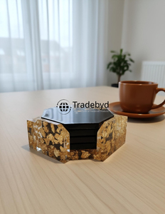 Premium Handmade Luxury Resin <b>Coasters</b> 4X4 Inches Customizable Colors Decorative <b>Drink</b> <b>Coaster</b> Set Tradebyd - Product Image 3