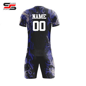 Venta al por mayor de diseño personalizado transpirable sublimación fútbol Jersey Kits equipo de fútbol desgaste hombres uniforme de fútbol - Product Image 6