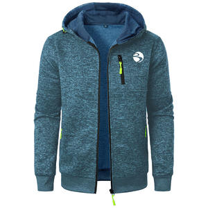 เสื้อฮู้ดซิปผู้ชายผ้าฟลีซคอตตอน 100% คุณภาพสูงสำหรับฤดูหนาว พิมพ์ลายดิจิทัล ออกแบบเองได้ - Product Image 1