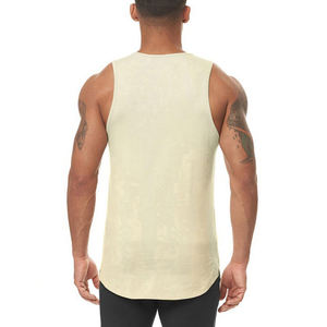 <b>Men's</b> Casual Sleeveless Muscle <b>Vest</b> Custom Fitness Workout Tank Tops Wholesale Cotton <b>Stringer</b> Gym Singlet Shirt - Product Image 2