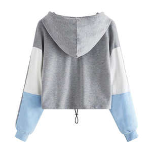 Sudadera Corta con Capucha para Mujer, Elegante, de Alta Calidad, para Exteriores, Manga Larga, Color Personalizado, Fabricante OEM, Venta al Por Mayor - Product Image 2