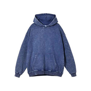 Vêtements décontractés lourds, sweat à capuche délavés à l'acide en polyester, sweat à capuche délavés à l'acide à séchage rapide et durables, vente en gros de sweat à capuche délavés à l'acide personnalisés - Product Image 2