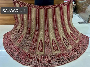 Elegante trabajo de lentejuelas pesadas nupcial Lehenga Choli con doble Dupatta estilo Rajwadi ropa de boda para fiestas de verano para pedidos a granel - Product Image 3