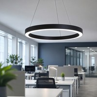 Éclairage LED annulaire pour bureau à plan ouvert, suspension de 800 mm, lampe sans soudure, zone de travail moderne