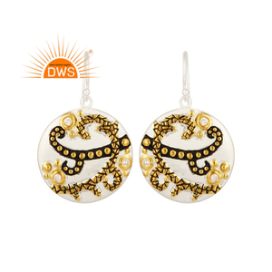 Meilleure vente en argent Sterling naturel Cz pierres précieuses balancent boucle d'oreille bijoux personnalisés pour les femmes cadeau pour elle - Product Image 1