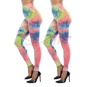 Mallas de sublimación cómodas de compresión de cintura alta Pantalones de yoga impresos con logotipo personalizado Ropa deportiva de punto con material cómodo - Product Image 1