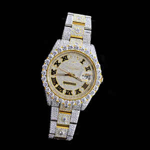 Mejor Venta de lujo reloj de acero inoxidable de cuarzo diamante Iced out VVS Clarity Moissanite tachonado estilo Hip Hop para la Nueva Era - Product Image 2