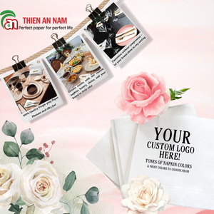 Papier de serviette doux personnalisé de haute qualité adapté aux enfants et imprimé 2 plis pour les dîners du fabricant vietnamien - Product Image 3