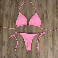 Hot 2 Pc Bikini Set Voor Vrouwen Custom Badmode Sexy Xx Micro String Tweedelige Bikini Stijlvolle Strandkleding