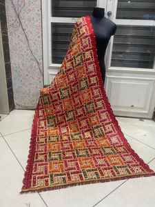 2026 Luxury Antique Handmade <b>Silk</b> <b>Shawl</b> New Design Heavy Mirror Work Embroidered <b>Shawl</b> Printed Ethnic Style for Women - Product Image 2