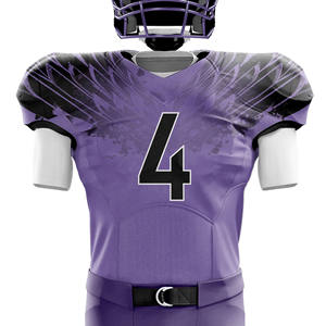 Vente chaude Plus La Taille Football Américain Uniforme Ensemble Lavage À L'acide Vintage Français Éponge Tissu XL Taille Basse quantité minimale de commande Sublimation Imprimé - Product Image 5