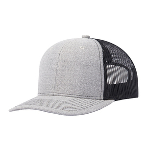 Nouveau Style OEM personnalisé bas quantité minimale de commande hommes 6 panneaux coton brodé Style gris camionneur casquettes de Baseball noir maille chapeau 2026 - Product Image 1