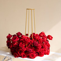 Boule de résine rouge naturelle LFB2588 avec fleurs séchées naturelles, fleurs artificielles, vente en gros, centres de table pour mariage, décorations de table