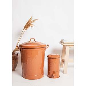 Cesta de lavandería de terracota con Prisma - Product Image 2