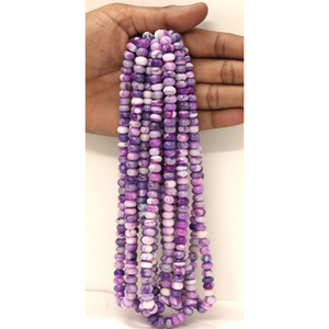 Perles rondes en opale rose et violette : Bijoux en pierres précieuses AAA (7-10 mm) - Product Image 6