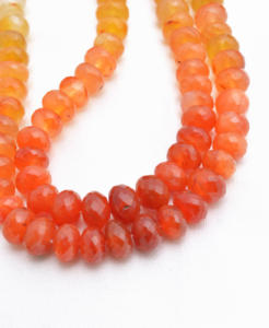 Perles de cornaline d'Afrique facettées de 7 à 9 mm, perles de pierres précieuses naturelles pour la fabrication de bijoux fins, pierres précieuses pour bijoux - Product Image 1