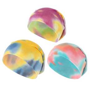 Gorro Unisex Tie Dye, Suave, Elástico, Ligero, Colorido, Informal, Transpirable, Personalizable, con Estampado Vibrante para Fiestas, Cómodo para Uso Diario - Product Image 1