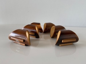 Anneaux de serviette en bois antiques Tendance Rectangle Incroyable Porte-serviettes en bois Naturel Couleur différente Rond de serviette en bois - Product Image 2