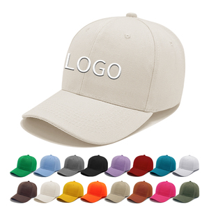 Casquette de baseball à logo personnalisé plaine 6 panneaux coton réglable sports de plein air noir casquettes de baseball avec logo brodé cotillons - Product Image 1