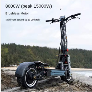 Trottinette électrique tout-terrain pliable en alliage d'aluminium HEZZO 800W Haute puissance Double entraînement 15 km d'autonomie Frein à disque étanche - Product Image 2