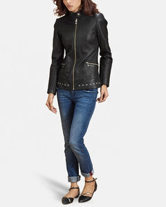 Nueva llegada chaquetas de cuero para mujer Chaquetas de cuero auténtico para mujer al por mayor mejor diseño personalizado chaqueta de cuero para mujer con OEM - Product Image 5