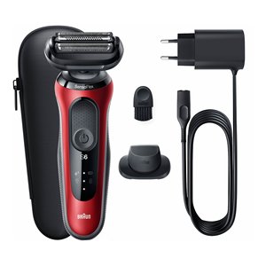 Tête de rechange pour rasoir électrique SensoFlex Série 6 Rouge & Noir Rechargeable 61 R1200S Confort de rasage - Product Image 1