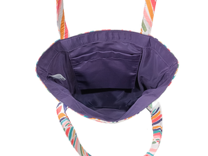 Sac fourre-tout fait à la main pour femmes personnalisable Vintage Trendy imprimé Polyester recyclé Portable Open Beach Casual Storage - Product Image 4