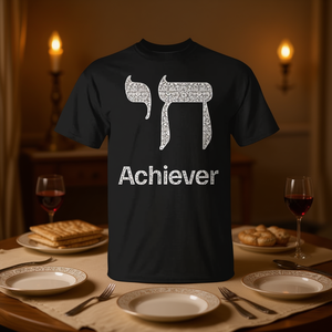 T-shirt promotionnel pour la Pâque juive avec motif Chai – Collection Achiever - Product Image 3