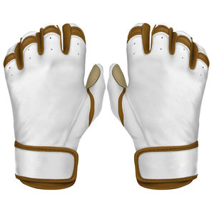 Guantes de bateo de béisbol profesionales Cierre de gancho y bucle de cuero personalizado Durable y transpirable Hecho en Pakistán - Product Image 1