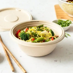 Tazones redondos de bagazo de pulpa de caña de azúcar a prueba de fugas de 750ML para sopas, ensalada, comida para llevar, hotel, hogar, cocina, cumpleaños - Product Image 4