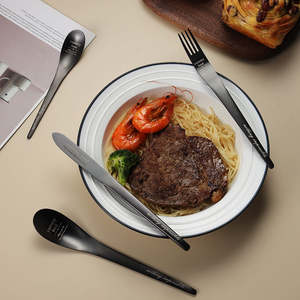 Elegant golden stainless steel <b>flatware</b> <b>set</b> suitable for home kitchen restaurant hotel dining and daily meal presentation - Product Image 4