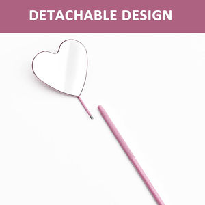 Espejo de pestañas grande de memoria bonita, espejo de maquillaje de pestañas de acero inoxidable para extensión de pestañas herramientas en forma de corazón - Product Image 6