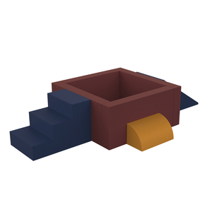 Ensemble de coussins en mousse souple de haute qualité et structure de jeu avec escaliers et toboggan intégrés pour les zones enfants - Product Image 1