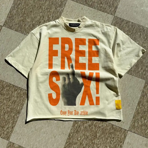 T-shirt ample décontracté 100 % coton tricoté avec logo imprimé sérigraphié sur le devant, coupe courte, épais, vierge, pour homme - Product Image 3