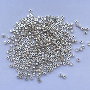 3mm 5mm Disque plat en argent sterling 925 pour la fabrication de bijoux Fermoirs Accessoires Or Rose Grand Trou Véritable Bijoux - Product Image 3