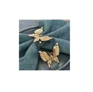 Papillon attrayant conçu anneau de serviette en laiton de qualité supérieure Article fait à la main disponible pour les restaurants et les cafés à vendre - Product Image 1