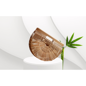 กระเป๋าถือไม้ไผ่คุณภาพดีพร้อมที่จับสําหรับผู้หญิงหัตถกรรมออกแบบเองผู้ผลิตชาวเวียดนาม - Product Image 1