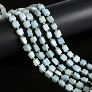 Cuentas facetadas de ópalo azul natural para la fabricación de joyas, cuentas sueltas de ópalo azul a granel de fabricante indio. - Product Image 5