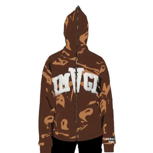 เสื้อมีฮู้ดแบบสวมหัวผ้าเฟรนช์เทอร์รี่มีซิปรูดและพิมพ์ลายปักสำหรับ400พรีเมี่ยม GSM - Product Image 4