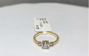 Anillo de Compromiso de Diamante Solitario de 0.04 Ct Dwt, Oro Sólido de 14K con Baño de Rodio, Joyería de Alto Pulido para Exportación al por Mayor - Product Image 5