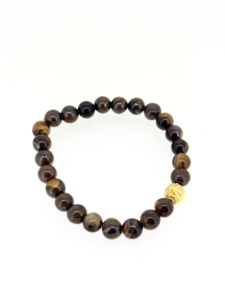 Pulsera de piedras preciosas con cuentas de ojo de tigre Natural de Plata de Ley 925 pura hecha a mano para mujer, regalo de fiesta de boda apilable - Product Image 6