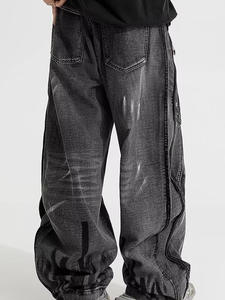 Forma curva gamba attorcigliata <span class=keywords><strong>jeans</strong></span> Pour Homme con coulisse pantaloni larghi Uomo ampio Uomo Pantalon Balaise Pour Homme Joggers Uomo - Product Image 4